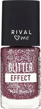 RIVAL LOVES ME Glitter Effect ,lakier do paznokci, nr 09,przód