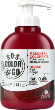 ALAMA S.O.S Color & Go ,maska koloryzująca do włosów, Czerwień,przód
