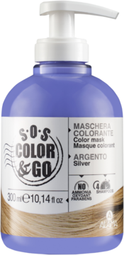 ALAMA S.O.S Color & Go ,maska koloryzująca do włosów, Srebro,przód