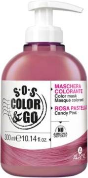 ALAMA S.O.S Color & Go ,maska koloryzująca do włosów, Cukierkowy Róż,przód