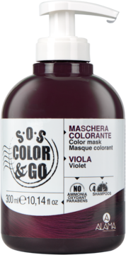 ALAMA S.O.S Color & Go ,maska koloryzująca do włosów, Fiolet,przód