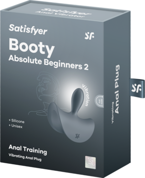 SATISFYER Booty Absolute Beginners 2 ,wibrator analny, Czarny,przód