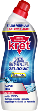 KRET Biel Higiena ,żel do wc, Lemon,przód