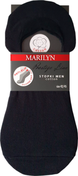 MARILYN Prestige Line ,stopki męskie, Cotton, Czarne, rozm. 42-45,przód