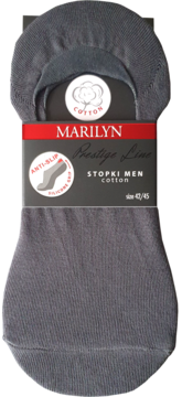 MARILYN Prestige Line ,stopki męskie, Cotton, Ciemnoszare, rozm. 42-45,przód