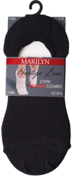 MARILYN Prestige Line ,stopki damskie, Cotton Elegance, Czarne, rozm. 39-41,przód