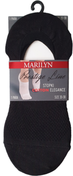 MARILYN Prestige Line ,stopki damskie, Cotton Elegance, Czarne, rozm. 35-38,przód