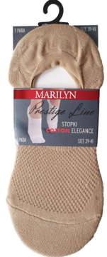 MARILYN Prestige Line ,stopki damskie, Cotton Elegance, Beżowe, rozm. 39-41,przód