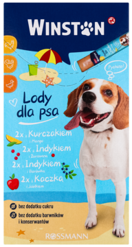 WINSTON ,karma uzupełniająca dla dorosłych psów, lody,przód