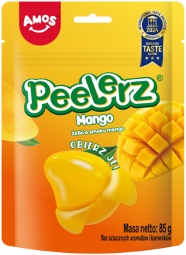 AMOS PEELERZ ,żelki o smaku mango,przód