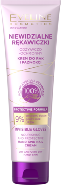EVELINE COSMETICS Niewidzialne Rękawiczki ,krem do rąk i paznokci, odżywczo-ochronny,przód