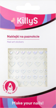 KILLYS Make Your Nails! ,naklejki na paznokcie, Serca, różne kolory,przód