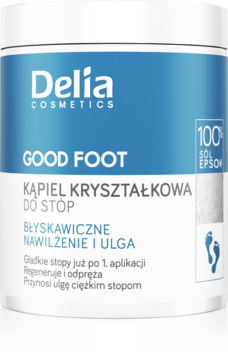 DELIA COSMETICS Good Foot ,sól do stóp, regeneruje i odpręża, Epsom,przód