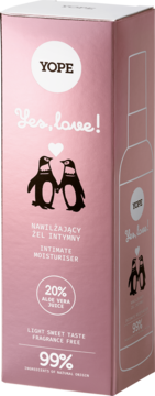 YOPE Yes, love! ,żel intymny, nawilżający, na bazie wody i soku z aloesu,przód