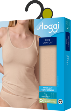 SLOGGI Pure Comfort ,koszulka damska, Beż, rozm. M,przód