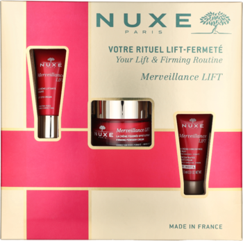 NUXE Your Lift & Firming Routine ,zestaw kosmetyków dla kobiet, krem do twarzy 50ml + krem pod oczy 15ml + krem do twarzy na noc 15ml,przód