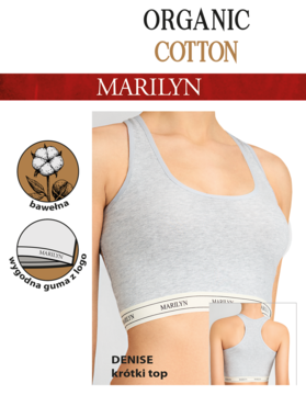 MARILYN Denise ,top damski, krótki, Grey, rozm. L/XL,przód