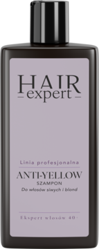 HAIR EXPERT Linia Profesjonalna Anti-Yellow,szampon do włosów blond i siwych,przód