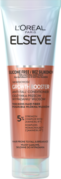 L'Oréal Elseve Growth Booster odżywka przeciw wypadaniu włosów w biało-ceglastej tubce, widok z przodu.