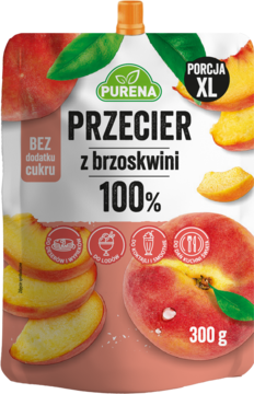 PURENA ,przecier z brzoskwini 100%,przód