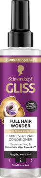 SCHWARZKOPF GLISS Full Hair Wonder ,odżywka do włosów, ekspresowa,przód