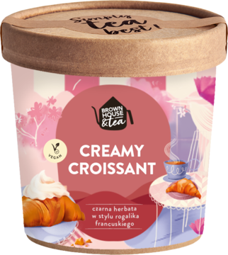 BROWN HOUSE & TEA Creamy Croissant ,herbata czarna, liściasta, w stylu rogalika francuskiego,przód