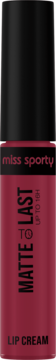 Miss Sporty Matte To Last 16h Lip Cream w odcieniu burgundy, matowa pomadka w płynie, widok z przodu.