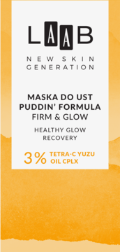 AA LAAB Healthy Glow Recovery,maska do ust, rozświetlająca, Tetra-C Yuzu,przód