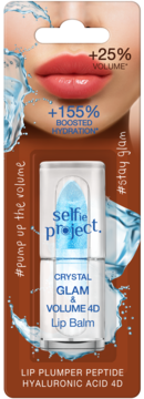 SELFIE PROJECT Crystal Glam & Volume 4D,balsam do ust,przód