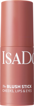 IsaDora The Blush Stick w kolorze Soft Pink, różany kremowy sztyft, widok z przodu, białe napisy.