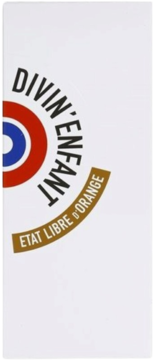 Divin'Enfant woda perfumowana Etat Libre d'Orange, białe opakowanie z czarnym tekstem i logo celownika, widok przód.