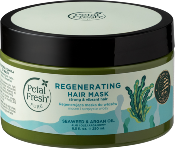 PETAL FRESH PURE ,maska do włosów, regenerująca, Algi i Olejek Arganowy,przód
