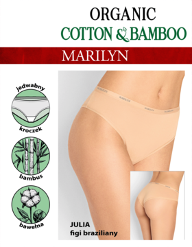 MARILYN Julia ,figi damskie, braziliany, Beige, rozm. L,przód