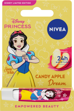 NIVEA Disney Princess,pomadka do ust, pielęgnująca, Candy Apple,przód