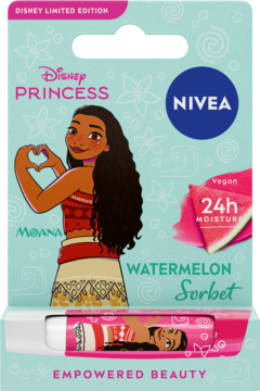 NIVEA Disney Princess,pomadka do ust, pielęgnująca, Watermelon Sorbet,przód