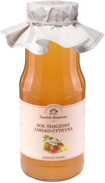 OGRÓDEK DZIADUNIA ,sok tłoczony Jabłko-Cytryna,przód