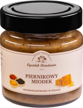 OGRÓDEK DZIADUNIA ,miód kremowany z piernikiem,przód