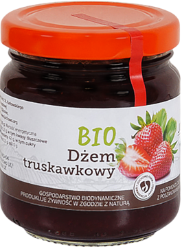 JUCHOWO FARM ,dżem truskawkowy, Bio,przód