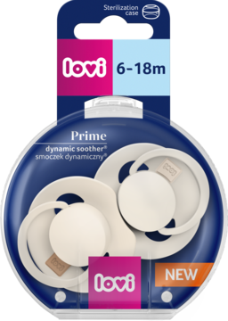 LOVI Prime ,smoczek dynamiczny, silikonowy, 6-18m,przód
