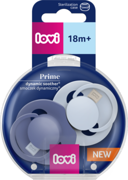 LOVI Prime ,smoczek dynamiczny, silikonowy, 18m+,przód