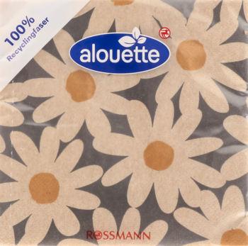 ALOUETTE ,serwetki, 2-warstwowe, Margaretki, wym. 25 x 25 cm,przód