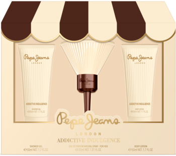 PEPE JEANS ,zestaw dla kobiet, woda perfumowana 30 ml + balsam do ciała 50 ml + żel pod prysznic 50 ml,przód