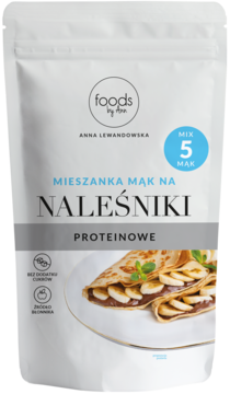Biała torebka Foods by Ann proteinowej mieszanki mąk na naleśniki, bezglutenowej, źródło błonnika.