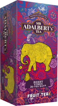 ADALBERT'S TEA ,herbata owocowa w saszetkach, Berry Vibes,przód