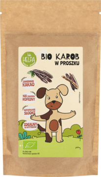 HELPA ,karob w proszku, Bio,przód