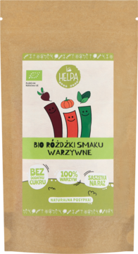 HELPA Czary Mamy ,warzywa liofilizowane, Różdżki Smaku, Burak, Szpinak, Dynia, Bio,przód