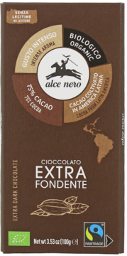 ALCE NERO ,czekolada gorzka, bezglutenowa,przód