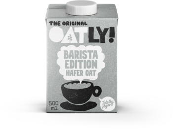 OATLY ,napój owsiany dla baristów,przód