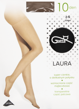 GATTA Laura ,rajstopy, 10 den, Golden, rozm. 2-S,przód