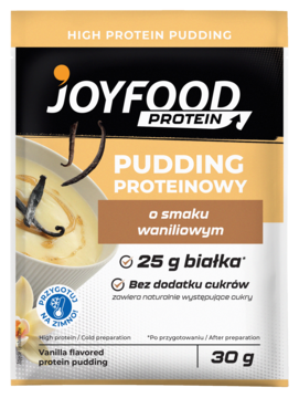 JOYFOOD Protein ,pudding proteinowy, o smaku waniliowym,przód